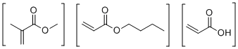2-methyl-2-Propenoic acid methyl ester polymer with butyl 2-propenoate and 2-propenoic acid molecular structure (CAS 26300-51-6)