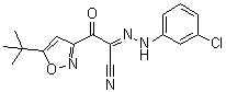 alpha-[(3-Chlorophenyl)hydrazono]-5-(1,1-dimethylethyl)-beta-oxo-3-isoxazolepropanenitrile molecular structure (CAS 263707-16-0)