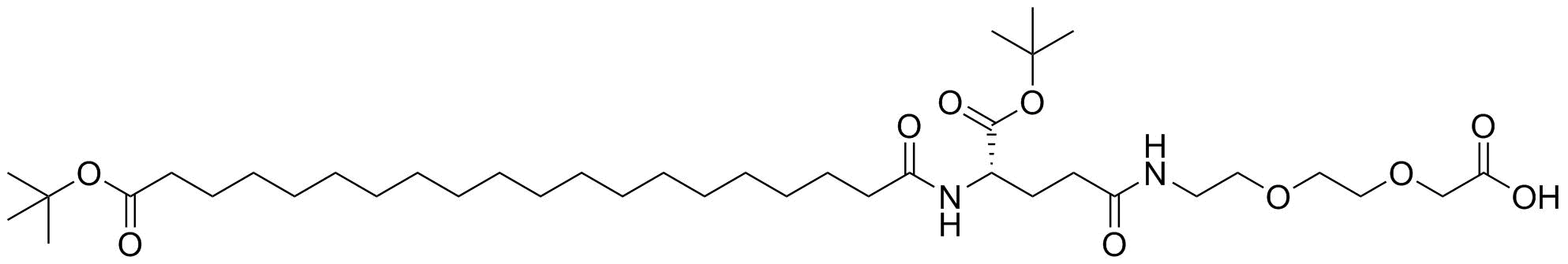 Tbuo-C20-gamma-glu(aeea)-otbu molecular structure (CAS 2645421-68-5)