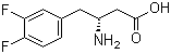 (R)-3-氨基-4-(3,4-二氟苯基)丁酸分子结构 (CAS 269396-58-9)