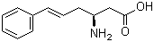 (S)-3-氨基-6-苯基-5-己烯酸分子结构 (CAS 270263-08-6)