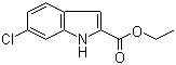 6-氯吲哚-2-羧酸乙酯分子结构 (CAS 27034-51-1)