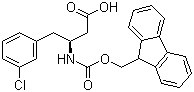 Fmoc-(S)-3-Amino-4-(3-chlorophenyl)butyric acid molecular structure (CAS 270596-40-2)