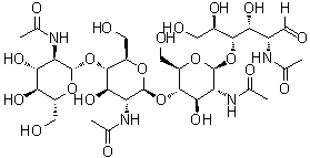 N,N',N'',N'''-四乙酰基壳四糖分子结构 (CAS 2706-65-2)