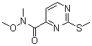 N-Methoxy-N-methyl-2-(methylthio)pyrimidine-4-carboxamide molecular structure (CAS 271247-59-7)