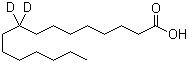 十六烷酸-9,9-D2分子结构 (CAS 272442-14-5)