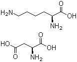 L-赖氨酸-L-天冬氨酸盐分子结构 (CAS 27348-32-9)