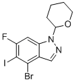 CAS 登录号：2765413-94-1, 4-溴-6-氟-5-碘-1-四氢吡喃-2-基-吲唑