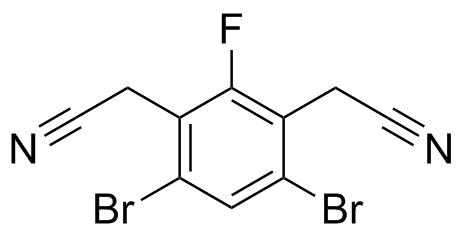 4,6-二溴-2-氟-1,3-苯二乙腈分子结构 (CAS 2789616-13-1)