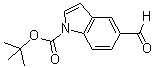 1-(叔丁氧羰基)吲哚-5-甲醛分子结构 (CAS 279256-09-6)