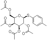 4-甲基苯基 2,3,4,6-O-四乙酰基-beta-D-硫代吡喃葡萄糖苷分子结构 (CAS 28244-94-2)