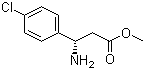 (S)-3-氨基-3-(4-氯苯基)丙酸甲酯分子结构 (CAS 283159-95-5)