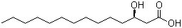 (R)-3-羟基肉豆蔻酸分子结构 (CAS 28715-21-1)