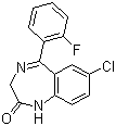 7-氯-5-(2-氟苯基)-1,3-二氢-2H-1,4-苯并二氮杂卓-2-酮分子结构 (CAS 2886-65-9)