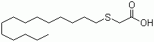 Tetradecylthioacetic acid molecular structure (CAS 2921-20-2)