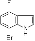 4-氟-7-溴吲哚分子结构 (CAS 292636-09-0)