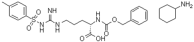 N5-[Imino[[(4-methylphenyl)sulfonyl]amino]methyl]-N2-[(phenylmethoxy)carbonyl]-L-ornithine compd. with cyclohexanamine molecular structure (CAS 29388-62-3)