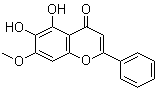 5,6-Dihydroxy-7-methoxyflavone molecular structure (CAS 29550-13-8)