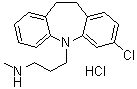 Norclomipramine hydrochloride molecular structure (CAS 29854-14-6)