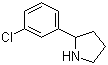 2-(3-Chlorophenyl)pyrrolidine molecular structure (CAS 298690-74-1)