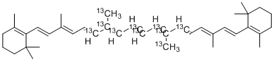 CAS # 301150-50-5, (12,12',13,13',14,14',15,15',20,20'-<sup>13</sup>C<sub>10</sub>)-β,β-carotene