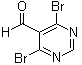 4,6-二溴-5-嘧啶甲醛分子结构 (CAS 30129-50-1)