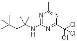 4-Methyl-N-(1,1,3,3-tetramethylbutyl)-6-(trichloromethyl)-1,3,5-triazin-2-amine molecular structure (CAS 30357-42-7)