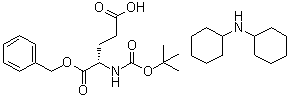 N-[叔丁氧羰基]-L-谷氨酸苄酯(二环己基铵)盐分子结构 (CAS 30924-91-5)