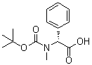 (R)-alpha-[[叔丁氧羰基]甲基氨基]苯乙酸分子结构 (CAS 30925-12-3)