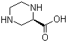 (R)-哌嗪-2-羧酸分子结构 (CAS 31321-68-3)