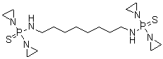 N,N'-(辛烷-1,8-二基)二(P,P-二(氮丙啶-1-基)硫代膦酰胺)分子结构 (CAS 31695-52-0)