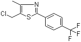 5-(氯甲基)-4-甲基-2-[4-(三氟甲基)苯基]-1,3-噻唑分子结构 (CAS 317318-97-1)