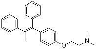 (E)-2-[4-(1,2-二苯基-1-丙烯基)苯氧基]-N,N-二甲基乙胺分子结构 (CAS 31750-45-5)