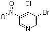 3-溴-4-氯-5-硝基吡啶分子结构 (CAS 31872-63-6)