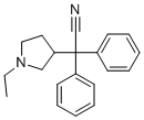 2-(1-Ethylpyrrolidin-3-yl)-2,2-diphenylacetonitrile molecular structure (CAS 3212-87-1)
