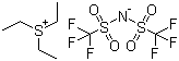 三乙基硫双(三氟甲基磺酰)亚胺分子结构 (CAS 321746-49-0)