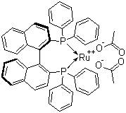 Diacetato[(R)-(+)-2,2'-bis(diphenylphosphino)-1,1'-binaphthyl]ruthenium(II) molecular structure (CAS 325146-81-4)
