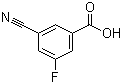 3-氰基-5-氟苯甲酸分子结构 (CAS 327056-74-6)