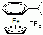 (5-Cyclopentadienyl)(6-isopropylbenzene)iron hexafluorophosphate molecular structure (CAS 32760-80-8)