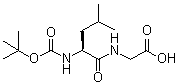 N-[叔丁氧羰基]-L-亮氨酰甘氨酸分子结构 (CAS 32991-17-6)
