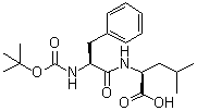 alpha-叔丁氧羰基-L-苯丙氨酰-L-亮氨酸分子结构 (CAS 33014-68-5)