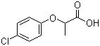 2-(4-氯苯氧基)丙酸分子结构 (CAS 3307-39-9)