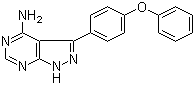 3-(4-Phenoxyphenyl)-1H-pyrazolo[3,4-d]pyrimidin-4-amine molecular structure (CAS 330786-24-8)