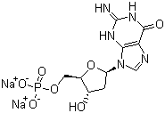 2'-脱氧鸟苷-5'-磷酸二钠分子结构 (CAS 33430-61-4)