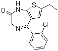 去甲氯噻西泮分子结构 (CAS 33671-37-3)