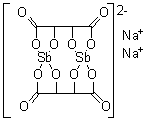 酒石酸锑钠分子结构 (CAS 34521-09-0)