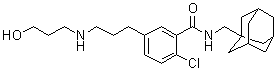 2-Chloro-5-[3-[(3-hydroxypropyl)amino]propyl]-N-(tricyclo[3.3.1.1(3,7)]dec-1-ylmethyl)benzamide molecular structure (CAS 345304-65-6)