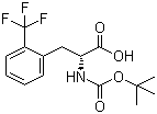 N-叔丁氧羰基-D-2-三氟甲基苯丙氨酸分子结构 (CAS 346694-78-8)