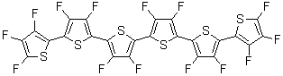 3,3',3'',3''',3'''',3''''',4,4',4'',4''',4'''',4''''',5,5'''''-十四氟-2,2':5',2'':5'',2''':5''',2'''':5'''',2'''''-六联噻吩分子结构 (CAS 347838-21-5)