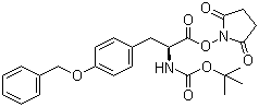 Boc-O-苄基-L-酪氨酸羟基琥珀酸亚氨酯分子结构 (CAS 34805-19-1)